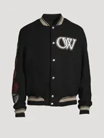 Moon Phase Vars Wool-Blend Bomber Jacket