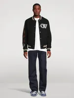 Moon Phase Vars Wool-Blend Bomber Jacket