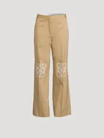 Anagram Cotton And Silk Wide-Leg Trousers