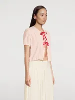Short-Sleeve Blouse With Ties