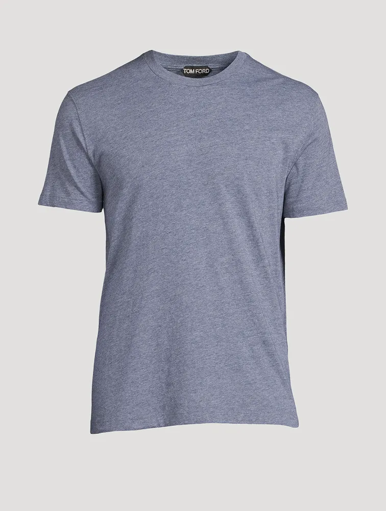 Cotton-Blend Melange T-Shirt