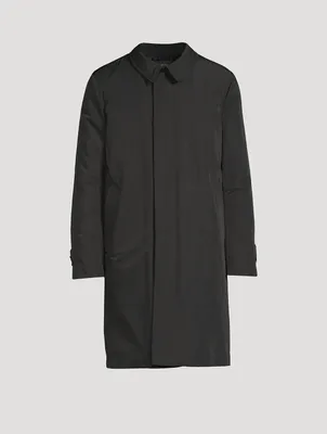 Micro Faille Raincoat With Removable Liner