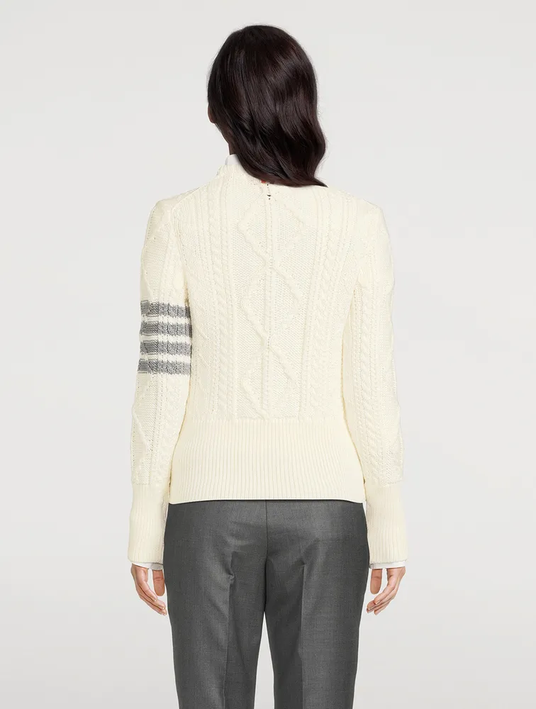 Aran Cable-Knit Wool Sweater