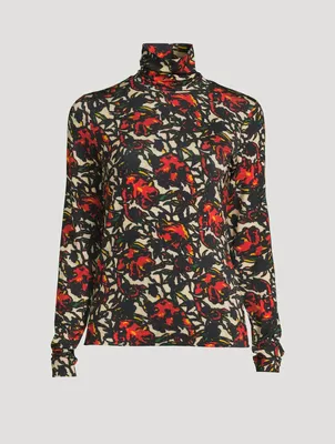 Hosk Turtleneck Floral Print