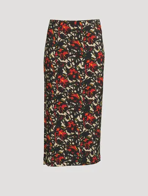 Homa Pencil Skirt Floral Print