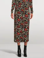 Homa Pencil Skirt Floral Print