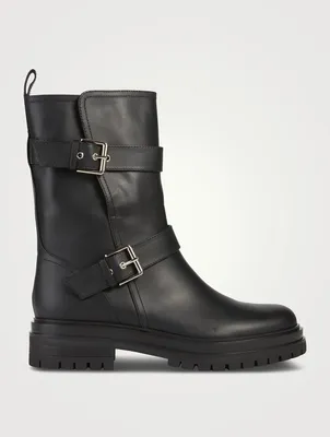 Thiago Leather Combat Boots