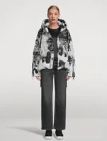 Puff Khris Velour Down Jacket In Bandana Print