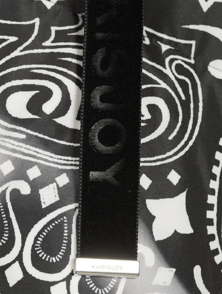 Puff Khris Velour Down Jacket In Bandana Print