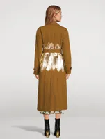 Ronas Trench Coat With Metallic Print