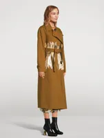 Ronas Trench Coat With Metallic Print