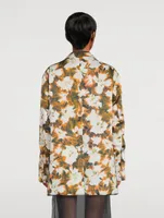 Blurs Oversized Blazer Floral Print