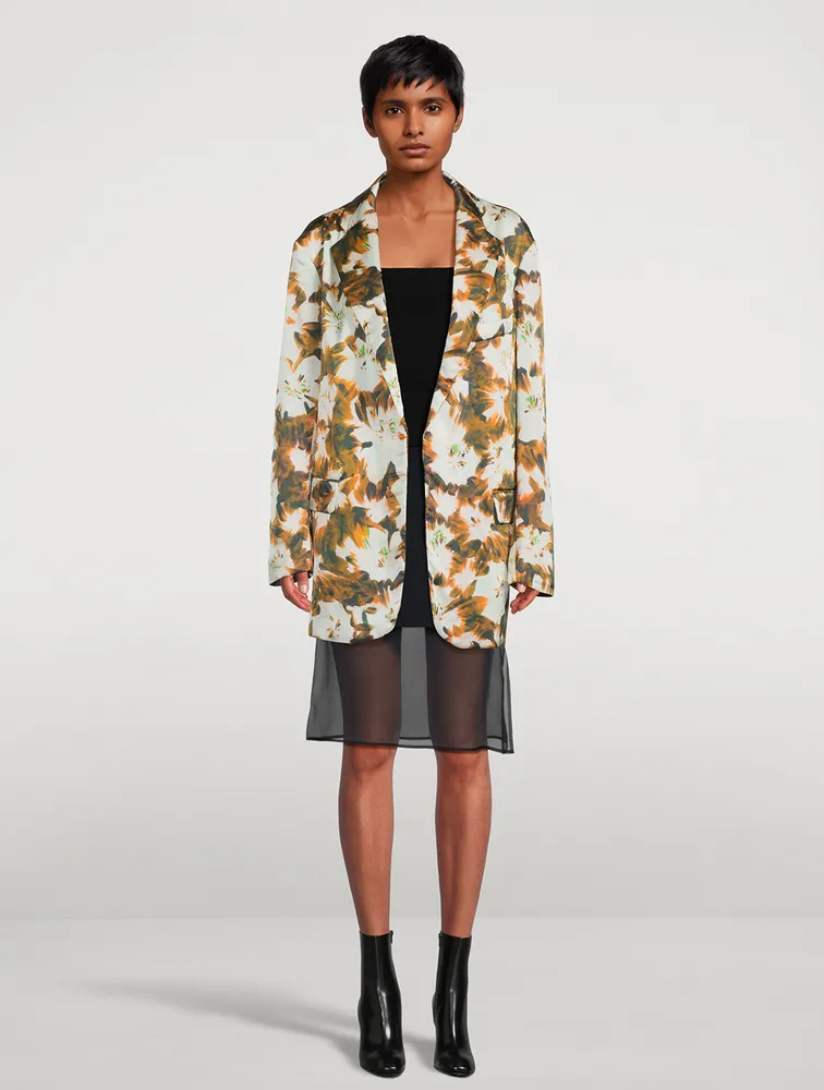 Blurs Oversized Blazer Floral Print