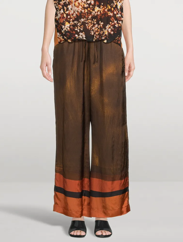 Puvis Printed Wide-Leg Trousers