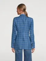 Birkin Blazer Plaid Print