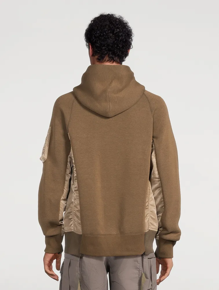 Sponge Sweat x Nylon Twill Hoodie