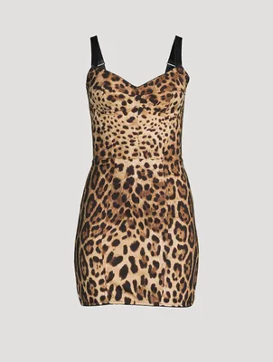 Corset Mini Dress Leopard Print