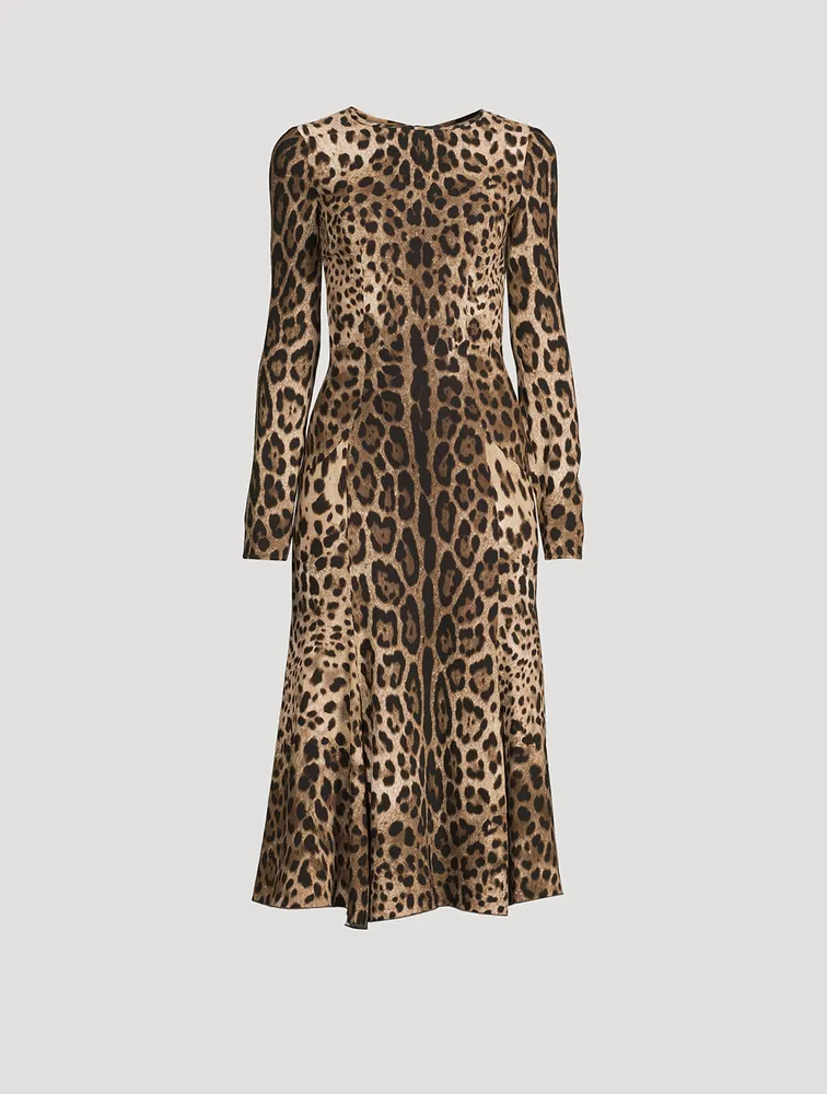 Cady Midi Dress Leopard Print