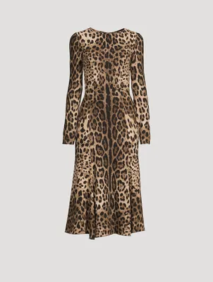 Cady Midi Dress Leopard Print