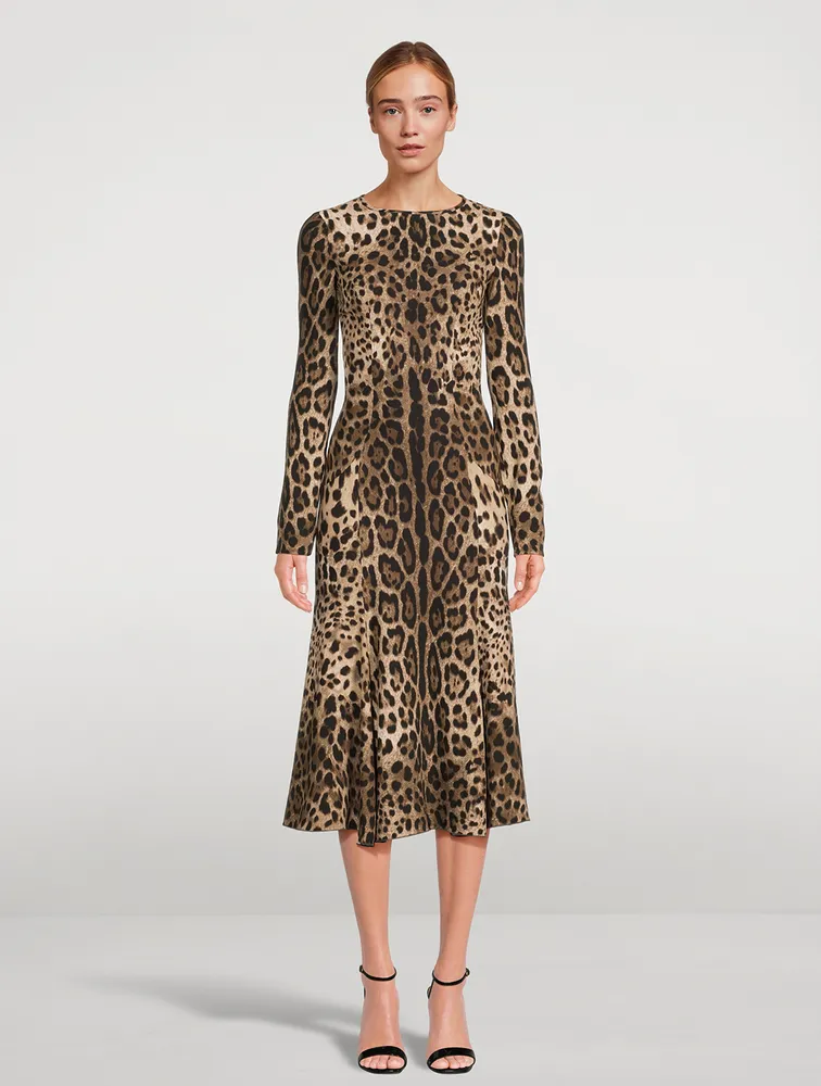Cady Midi Dress Leopard Print