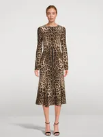 Cady Midi Dress Leopard Print