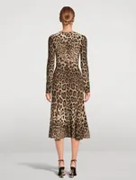 Cady Midi Dress Leopard Print