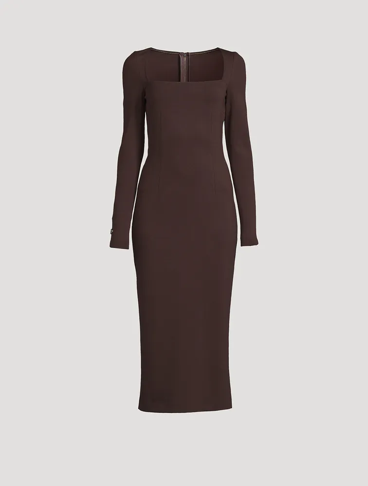 Technical Jersey Midi Dress