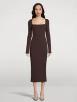 Technical Jersey Midi Dress