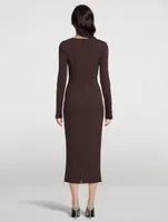 Technical Jersey Midi Dress