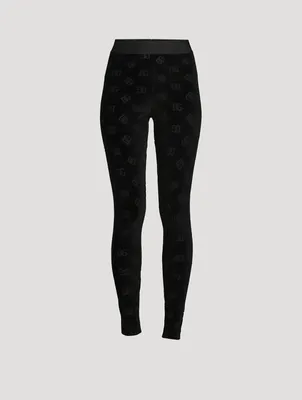 Flocked Jersey Leggings