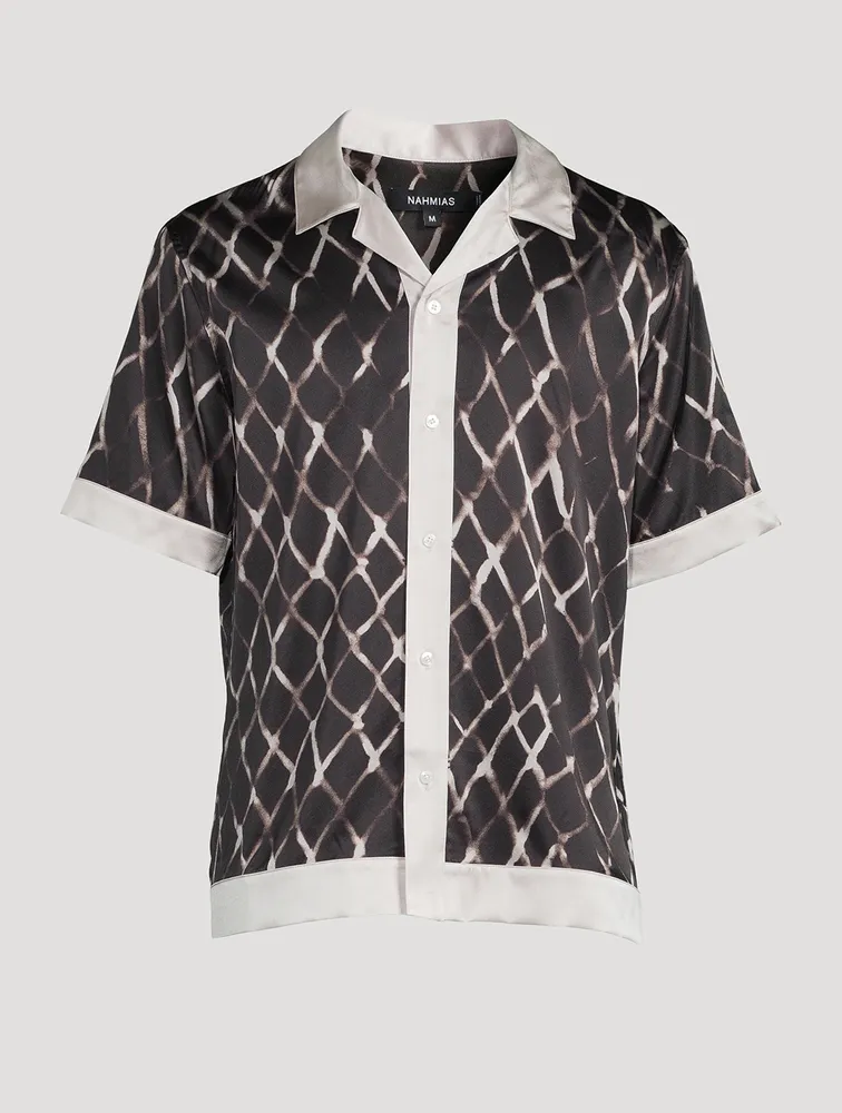 Stretch Silk Short-Sleeve Shirt