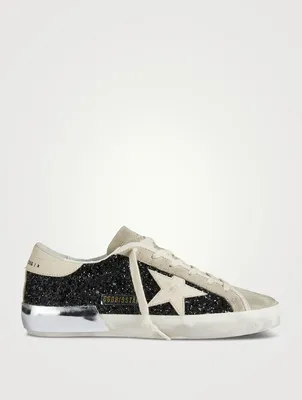 Super-Star Glitter Sneakers With Vintage Leather Star