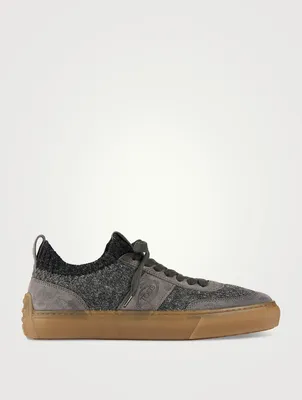 Suede Knit Sneakers
