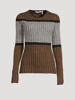 Rib-Knit Wool Sweater