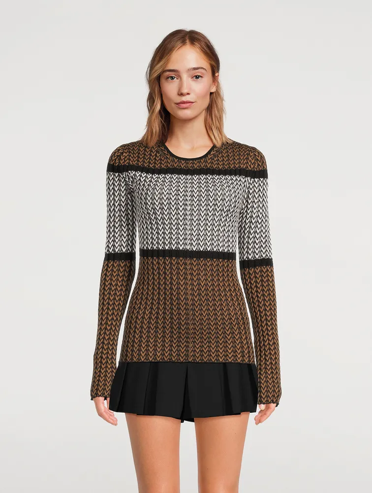 Rib-Knit Wool Sweater