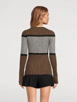 Rib-Knit Wool Sweater