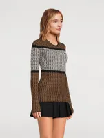 Rib-Knit Wool Sweater