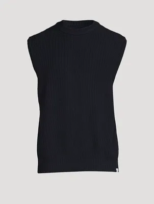 Manfred Wool And Cotton Rib Vest
