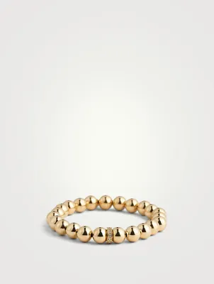 Beaded Bracelet With 14K Gold Diamond Rondelle Charm