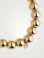 Beaded Bracelet With 14K Gold Diamond Rondelle Charm