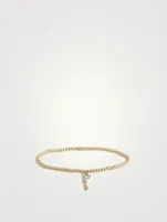 Beaded Bracelet With 14K Gold Tiny Pure Love Charm