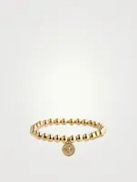 Beaded Bracelet With 14K Gold Diamond Bee Charm