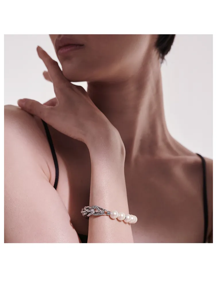 Asli Link Chain Pearl Bracelet