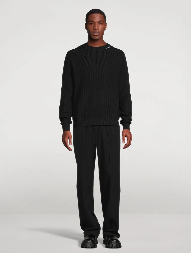Wool-Blend Crewneck Sweater