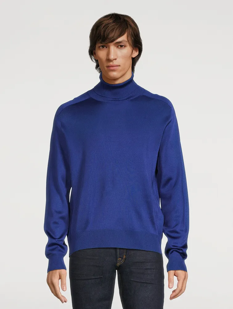 Silk-Blend Turtleneck Sweater