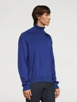 Silk-Blend Turtleneck Sweater