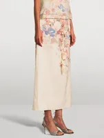 Luminosity Pencil Skirt Floral Print