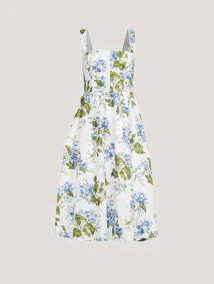 Tagliatelle Linen Midi Dress Floral Print