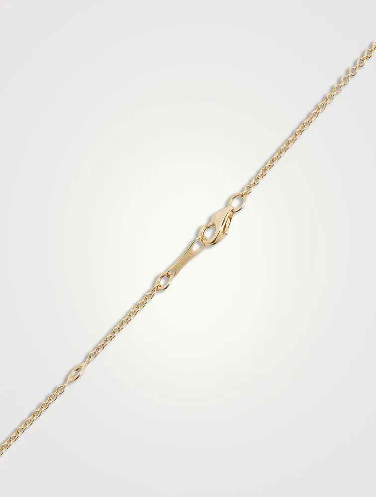 14K White Gold Chain Necklace With Pearl And Diamond