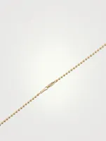 14K Gold Ball Chain Starburst Pendant Necklace With Diamonds